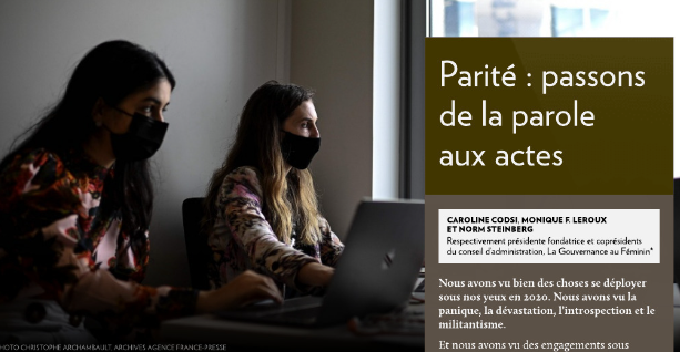 Parité : Passons de la parole à l’acte — La Presse (*French*)
